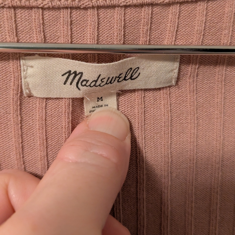 Madewell Ribbed Mauve Top - Picture 3 of 4